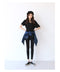 IMG 113 of Harajuku BFDenim Jacket Korean Mid-Length Plus Size Slim Look Long Sleeved Denim Women Outerwear