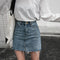 Img 5 - Korean Plus Size Pound High Waist Hip Flattering Skirt Denim Short Hong Kong A-Line Women Summer Skirt