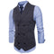 IMG 110 of Business Chequered Suits Vest Slim Look Trendy Double-Breasted Outerwear