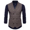 IMG 106 of Business Chequered Suits Vest Slim Look Trendy Double-Breasted Outerwear