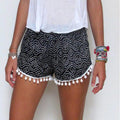 IMG 106 of Popular Women Lace Printed Elastic Waist Shorts Beach Pants Shorts