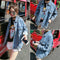 IMG 103 of BFMen Loose Denim Women Mid-Length Plus Size All-Matching Jacket Outerwear