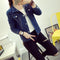 IMG 108 of Korea Loose Slim Look Single-Breasted Denim Jacket Short Long Sleeved Tops Women Student Outerwear