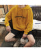 IMG 113 of Hooded Sweatshirt Loose Student Long Sleeved Hip-Hop Sporty Thin Outerwear