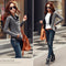 IMG 112 of Korean All-Matching Casual Mix Colours Zipper Cardigan Outerwear
